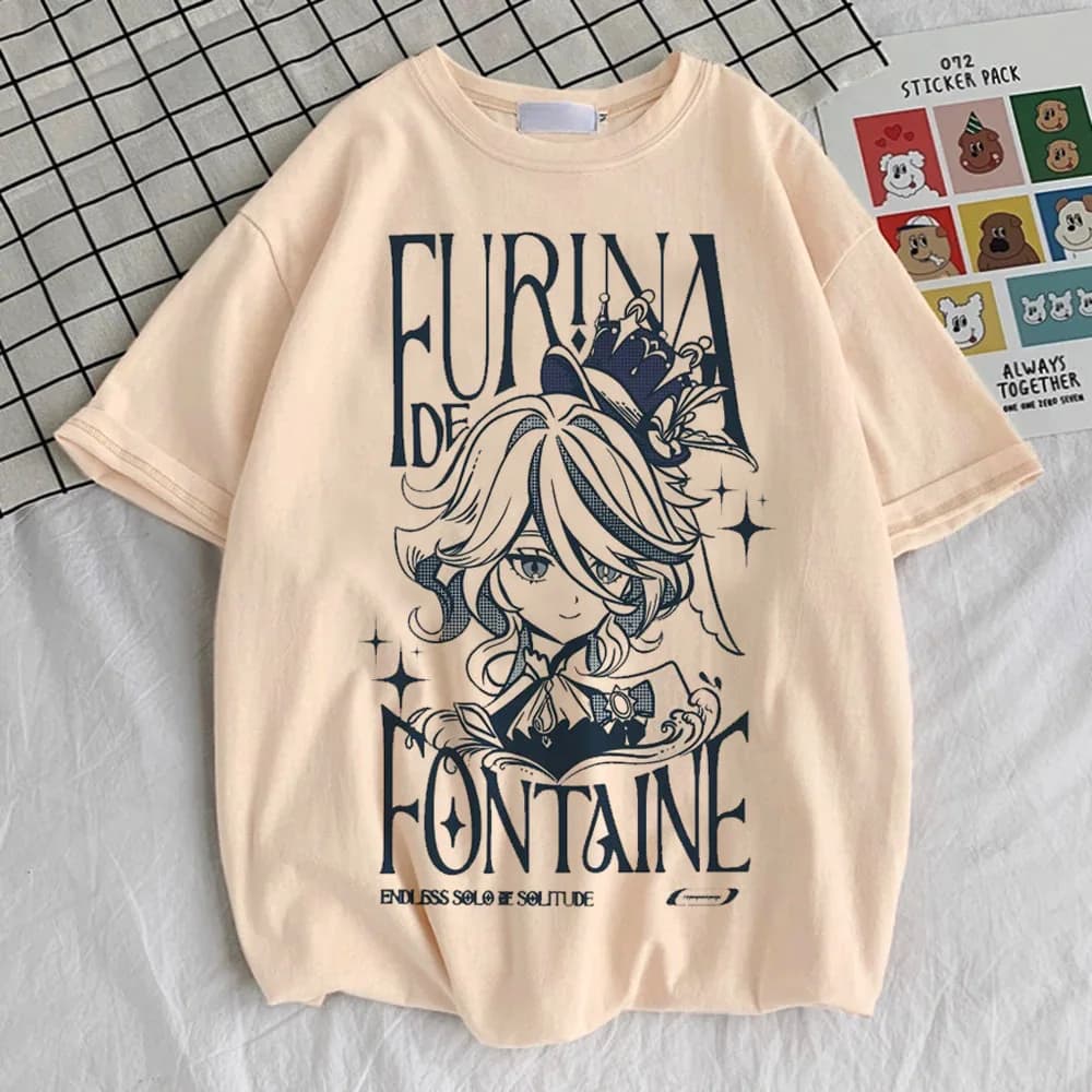 Genshin Impact t-shirt ragazza Traspirante Retro anime Punk kawaii maglietta anni 2000 Classic Pop Culture Pastel Graphic University