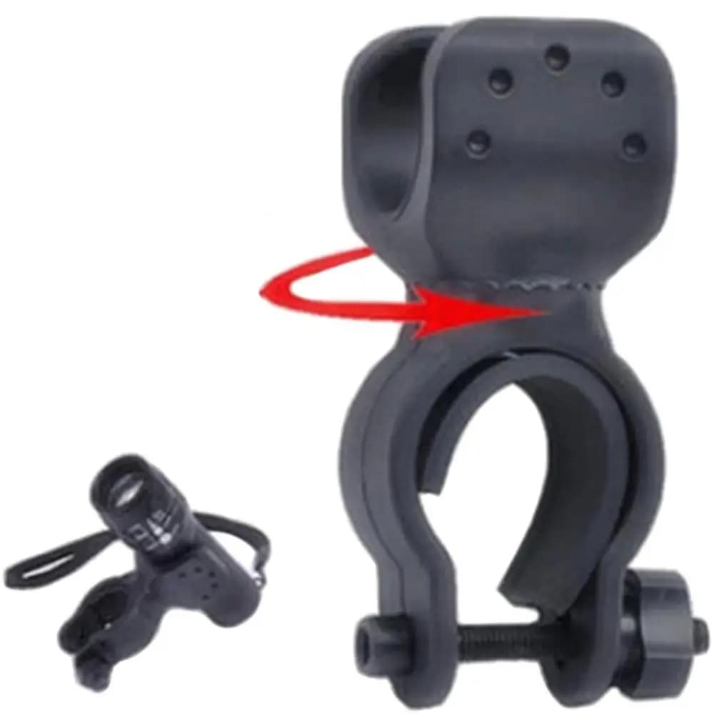 360 Degree Bicycle LED Flashlight Mount Holder Bike Torch Clip Clamp Cycling Light Stand Accessories