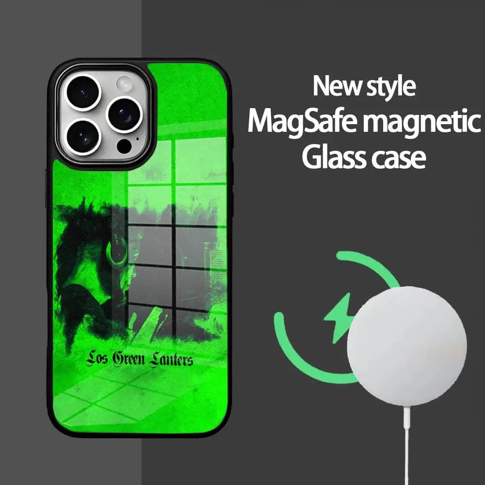 Custodia per telefono Los Green Lanters JC Reyes per IPhone 16 15 14 13 12 11 Pro Max Plus Mini Magsafe Cover magnetica wireless a specchio