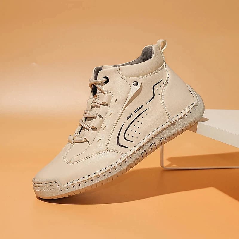 Leather Casual Shoes Fashion Softe Causal Shoes for Women Spring/Autumn Handmade Walking Sneakers Breathable Women's Ankle Boot