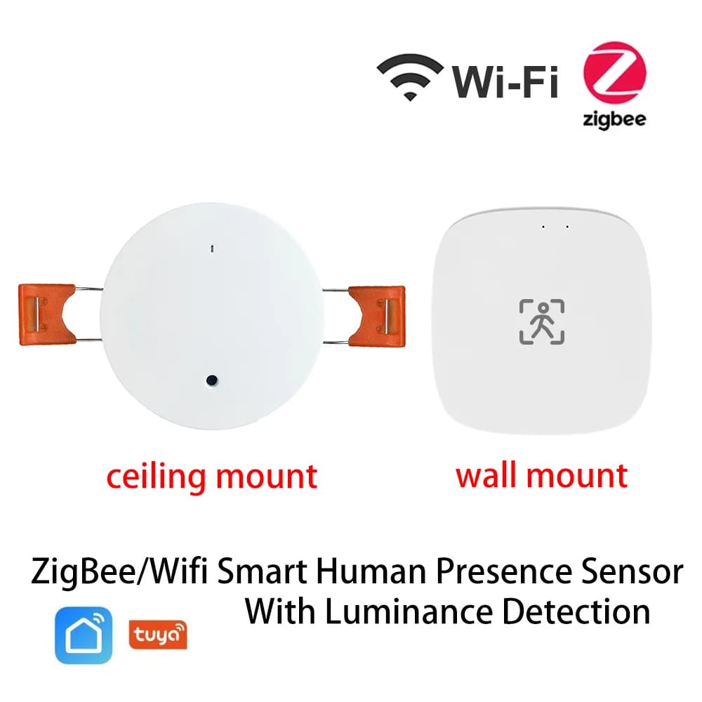 Rilevatore di Presenza Umana WiFi/ZigBee con Sensore Radar a Onde Millimetriche per Rilevamento di Movimenti Statici e Micro-Movimenti Attivi, Allarme per Ambienti Non Presidiati