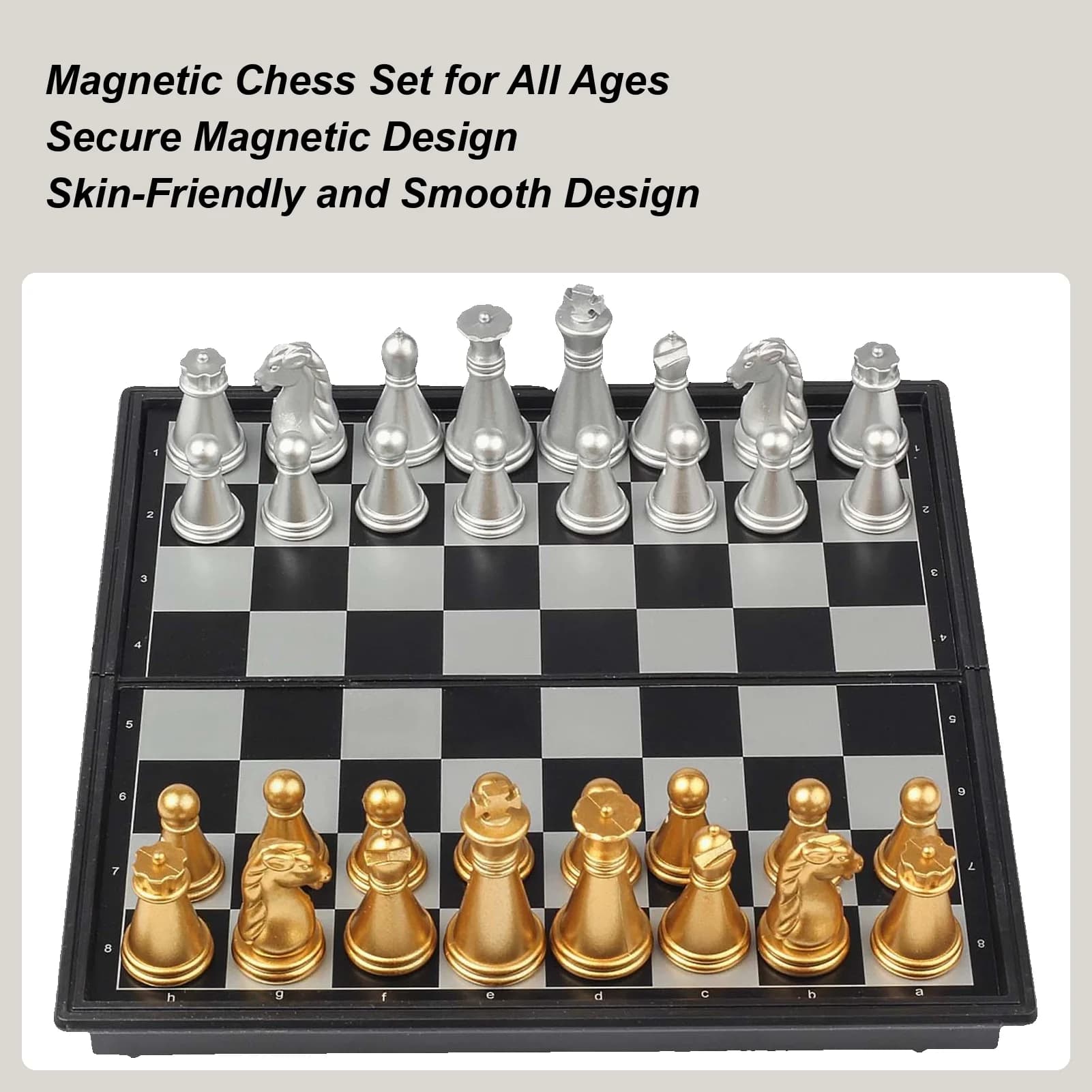 Set di scacchi Gioco da tavolo di scacchi pieghevole magnetico Giocattolo educativo che promuove il pensiero logico per studenti Principianti Viaggiatori