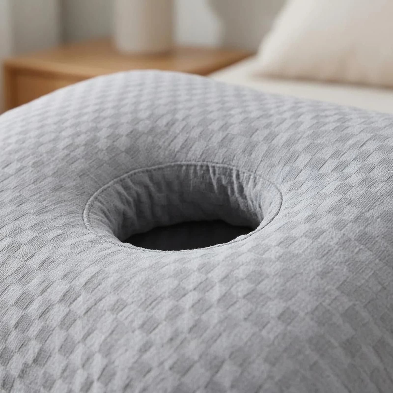 Ear Hole Pillow Soft Cushioned Contour Neck Pillow Sleep Product Ergonomic Bedding Accessory Breathable