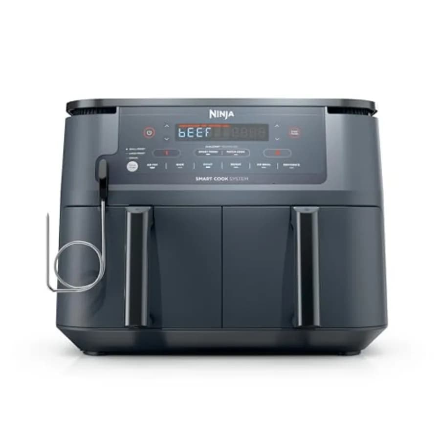 Termometro per friggitrice ad aria 10 in 1 per arrostire, cuocere al forno, friggere ad aria, croccanti, riscaldamento e mantenimento caldo: ideale per un rapido e