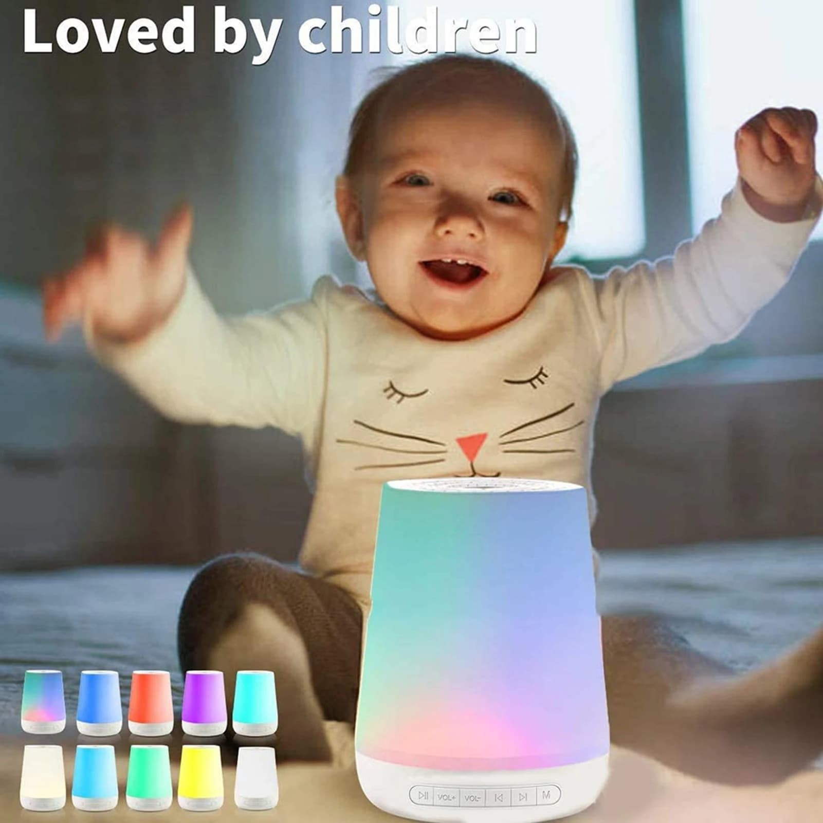 Desktop White Noise Machine Baby Sleep Sound Machine Night Lights 28 suoni rilassanti 30/60/90min Timer Jack per cuffie da 3.5mm