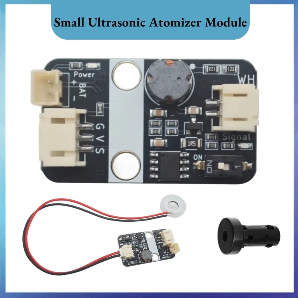 Modulo Spray Umidificatore in Ceramica 108KHz, Atomizzatore Ultrasonico Programmabile per Arduino/Microbit/ESP32/Raspberry Pi 3.3-5V