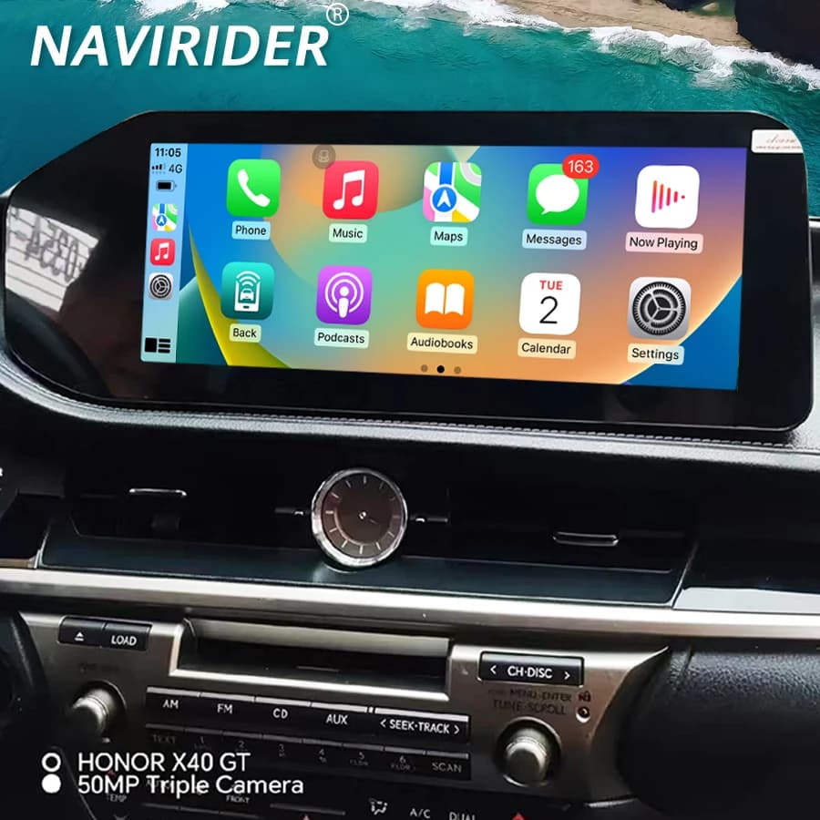 4G 12.3inch Android 15 Qled Screen For Lexus ES ES300 ES250 ES350 ES300h 2013-2017 BT Car Multimedia Video Player HU Stereo