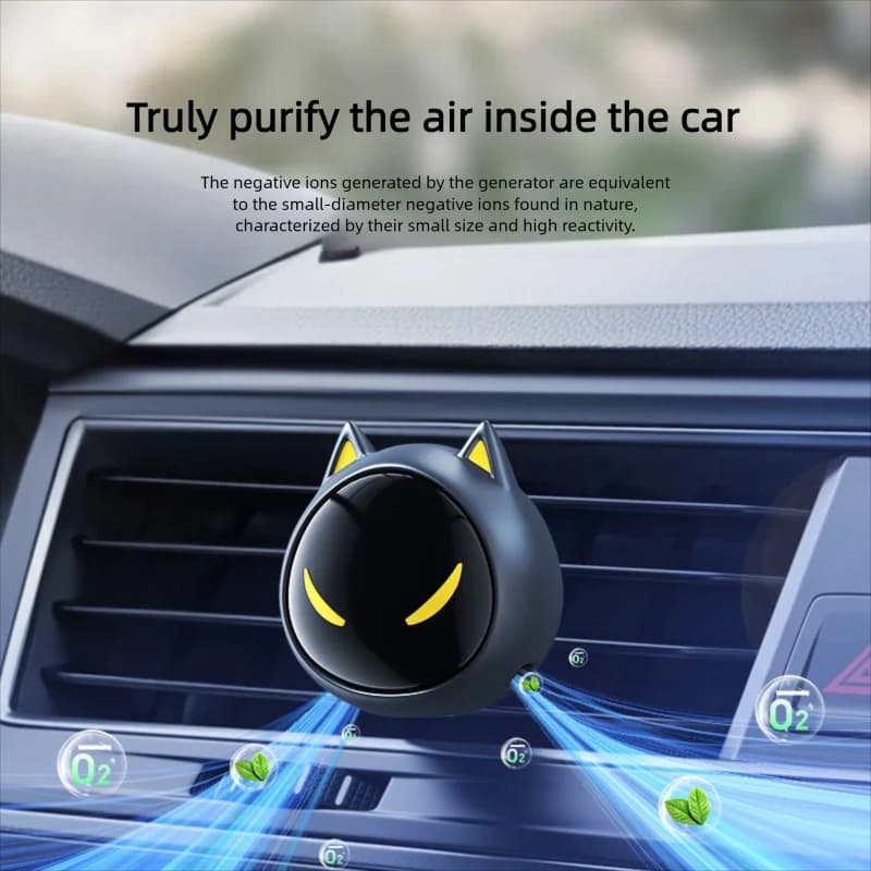Air purifier with negative ions for car, removes formaldehyde, smells and smoke, mini silent air purifier