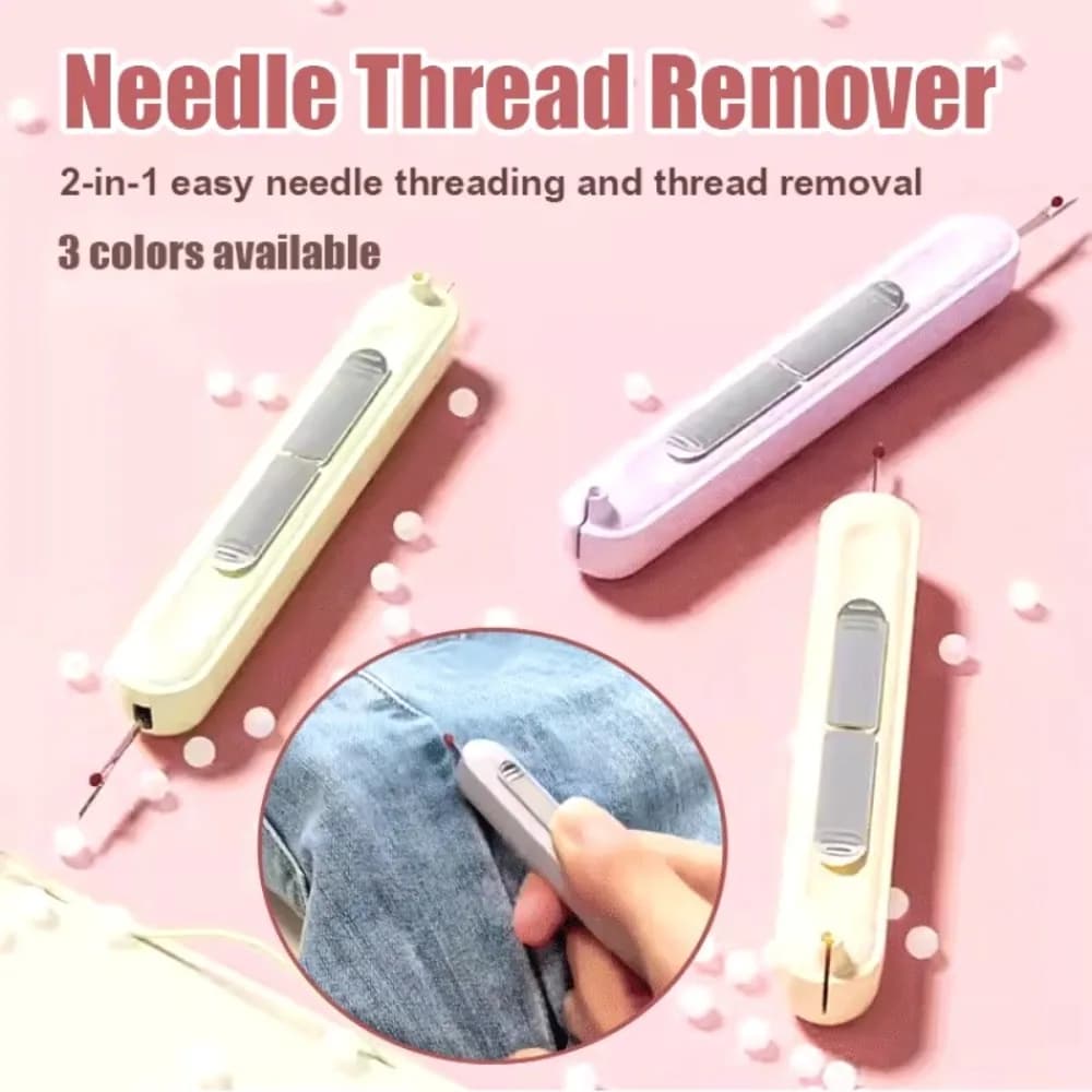 Needlework Threading Needle Threader Double Head Embroidery Cross Stitch Picking Thread Remover 2in1 DIY Sewing Accessories
