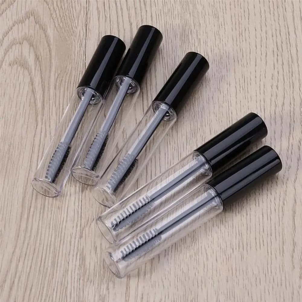 Vacuum Tube for 10ml Mascara, Rechargeable Container for Eyeliner and Lucidalabbra with Applicator, Makeup Tool, Lip Bottle and Lip Balm