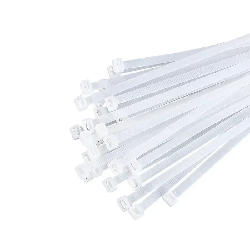 Fascette stringicavo in nylon, 1000 pezzi, auto-bloccanti, in plastica nera, anello di fissaggio