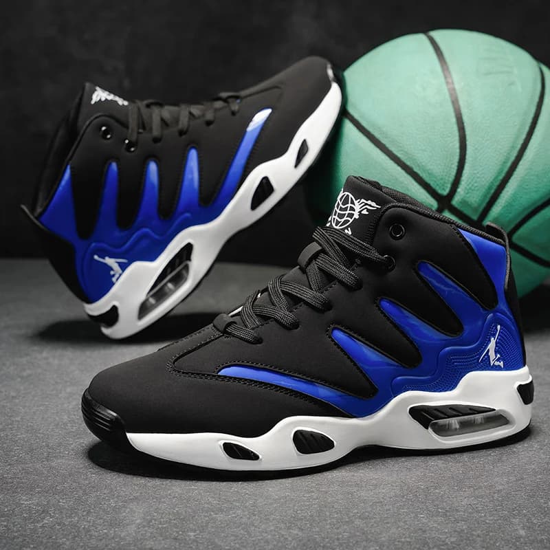 Men's high basketball shoes, light and breathable - Non-slip rubber sole, design with geometric pattern, suitable for running, training and casual clothing - Elegant sneakers for all seasons - Perfect gift for him, durable basketball equipment, sports shoes