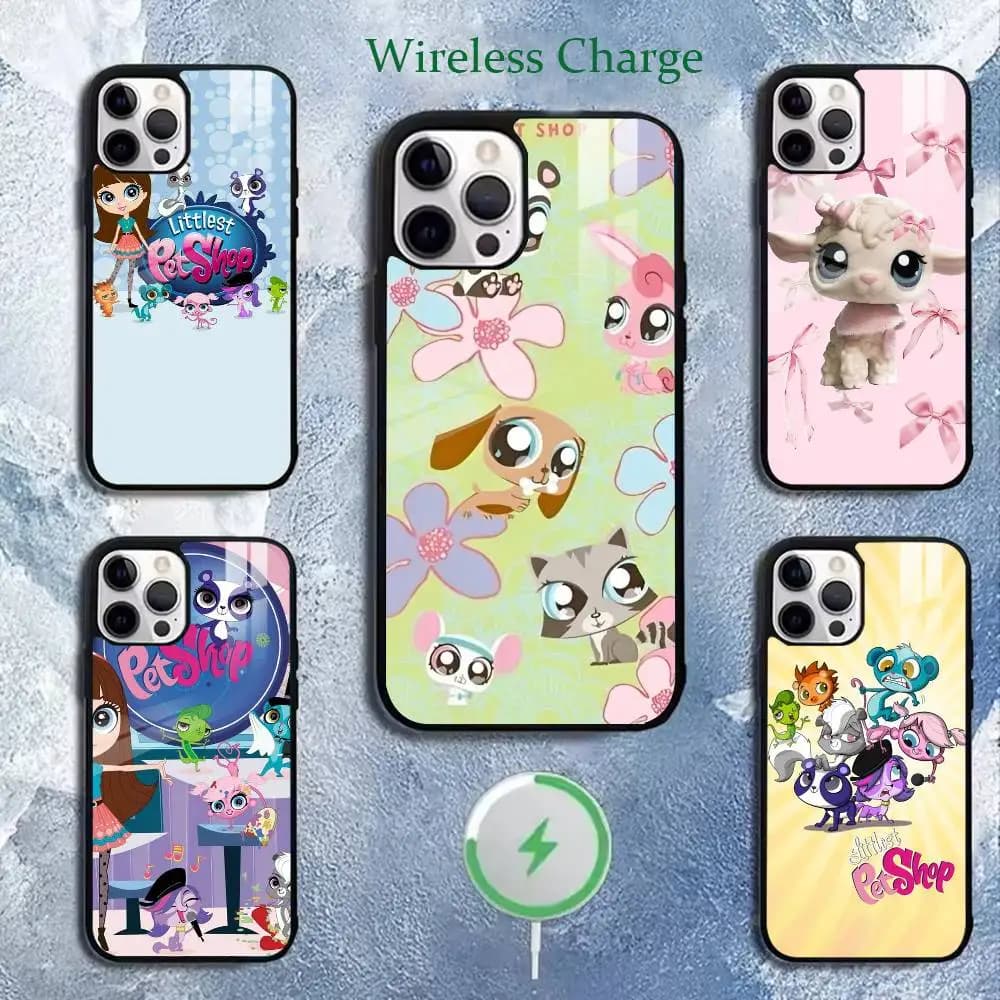 Custodia per telefono Cute Littlest Pet Shop per iPhone 17, 16, 15, 14, 13, 12, 11 Plus, Pro, Max per ricarica wireless magnetica