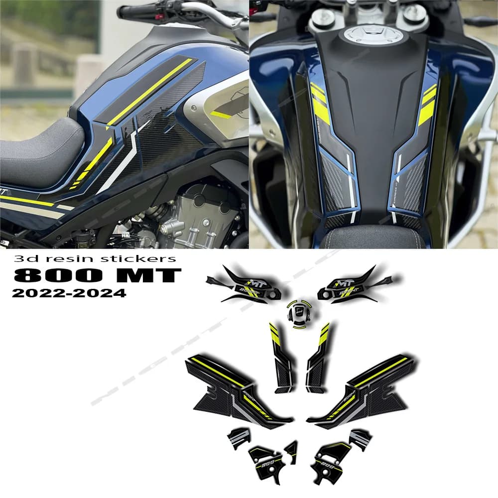 Per CF Moto 800MT 800 MT 3D Gel epossidica Sticker Kit Moto Tank Pad adesivi di protezione decalcomania decorativa impermeabile
