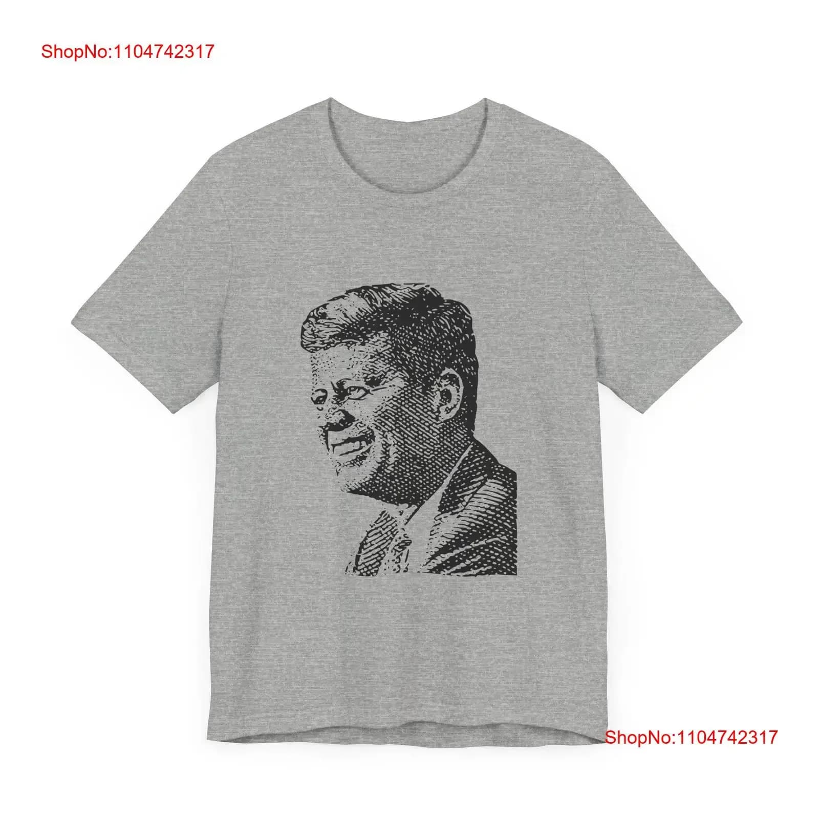 POP Culture Classics Kennedy Jersey T Shirt vintage Washed Stylish Stretched Comfortable Versatile Casual homme
