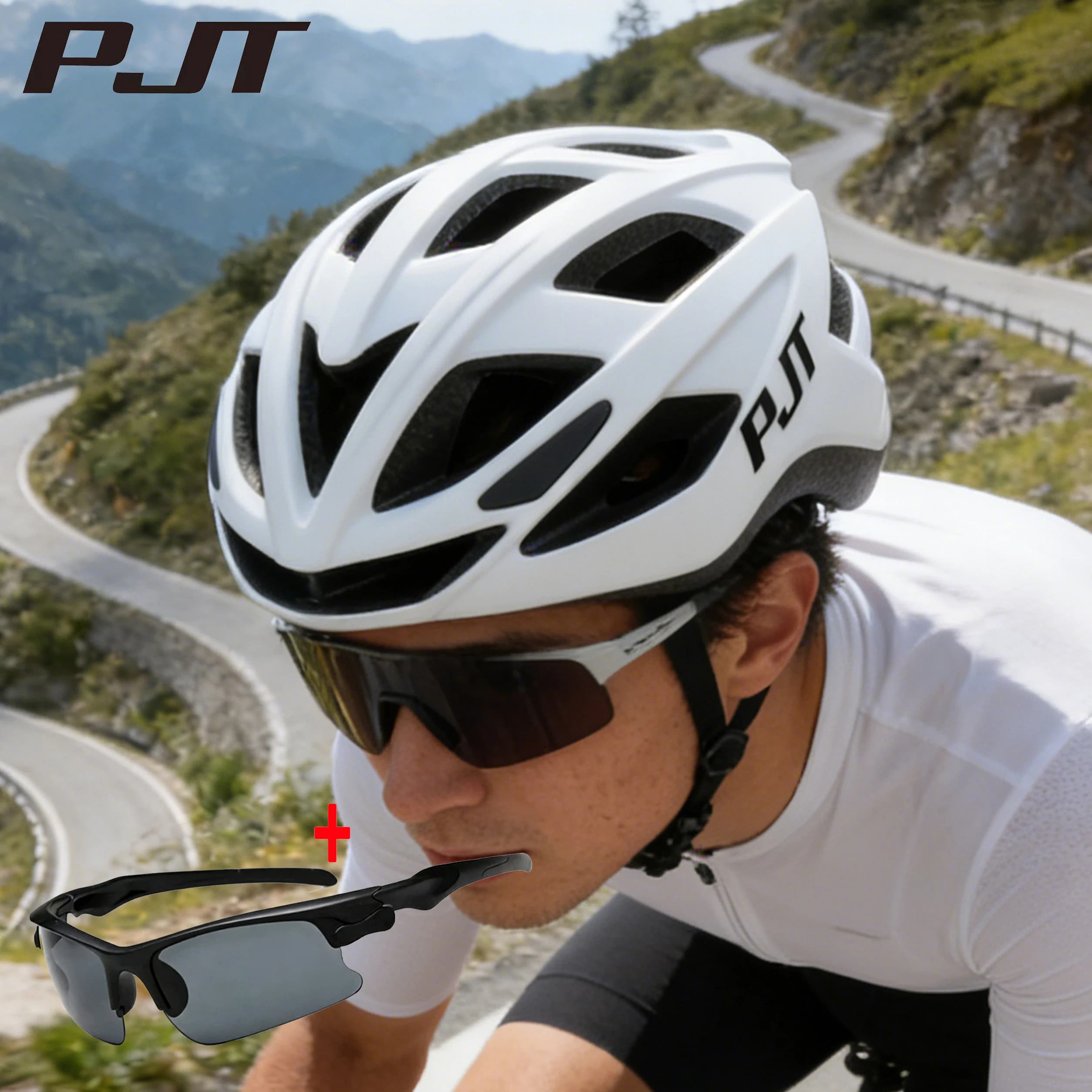 PJT NUOVO Casco da Ciclismo Ultraleggero da Strada, Casco di Sicurezza per Bicicletta per Donne e Uomini, Attrezzatura per Bici da Corsa, Casco per Adulti MTB e Strada
