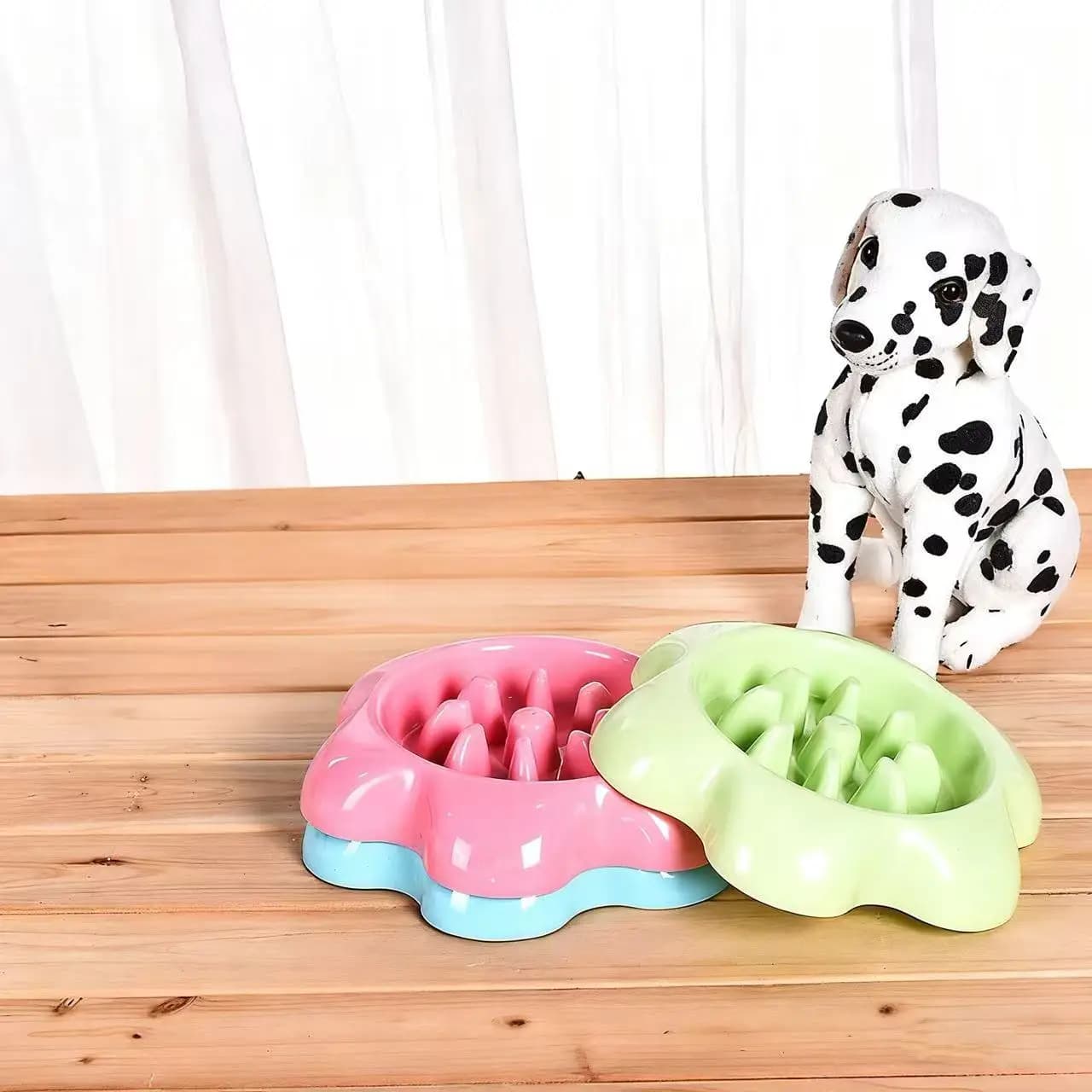Ciotola lenta per gatti in plastica anti-ingozzamento, ciotola puzzle per cani, ciotola per acqua per cani per alleviare l'ansia