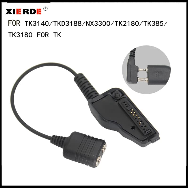 Adatto per TK2180/385/3140/TKD3188 Walkie Talkie Auricolari cavo di conversione a K-pin adattatore per cuffie cavo adattatore toK-testa