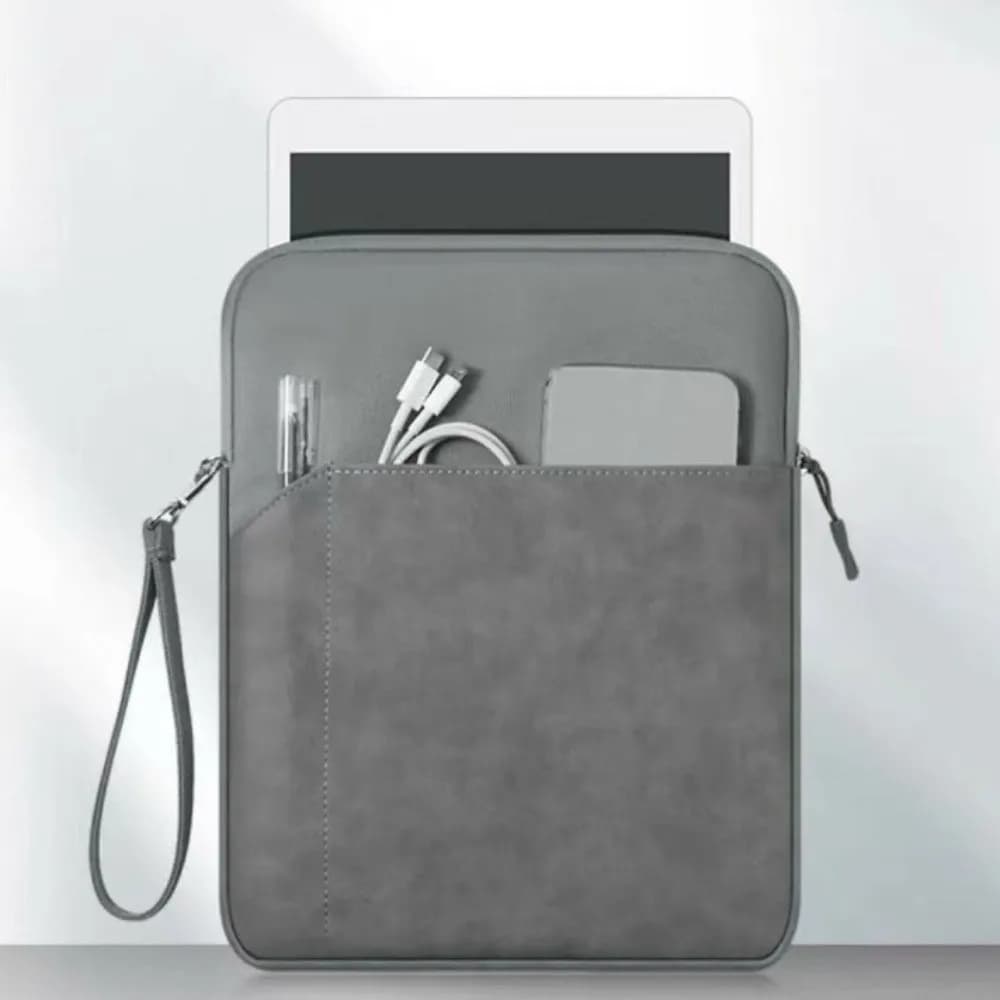Borsa per tablet antigraffio Custodia protettiva leggera Borse per tablet portatili Custodia per tablet con doppia cerniera in materiale morbido da viaggio