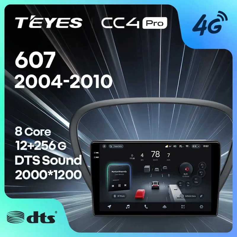 TEYES CC4 PRO Per Peugeot 607 2004 - 2010 CarPlay Radio Multimedia Stereo Car play Android Auto 2DIN Autoradio