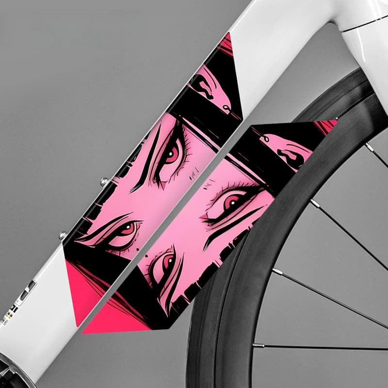 1 Pair JDM Eyes Waterproof Sticker Decal Cover Scratches For Scooter Helmet Luggage Electric Bike Trendy Anime Style Decor