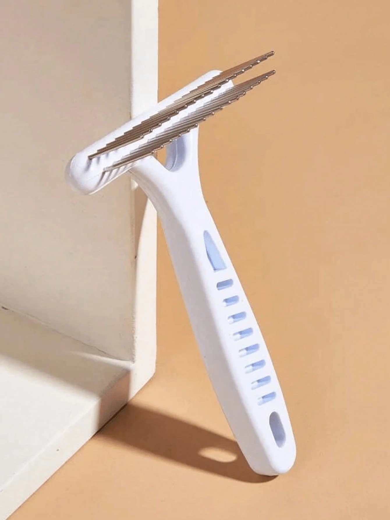 Pet grooming and hair removal rake set - stainless steel bottom rake, used to remove hair knots and shedding - a must-have tool