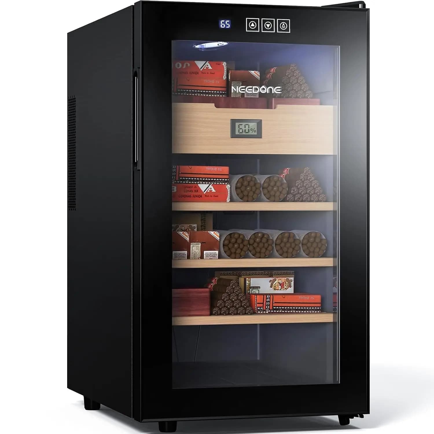 Humidor per Sigari 48L con Sistema di Controllo della Temperatura con Riscaldamento e Raffreddamento, Armadio Elettrico Termostatico Silenzioso, Personalizzabile