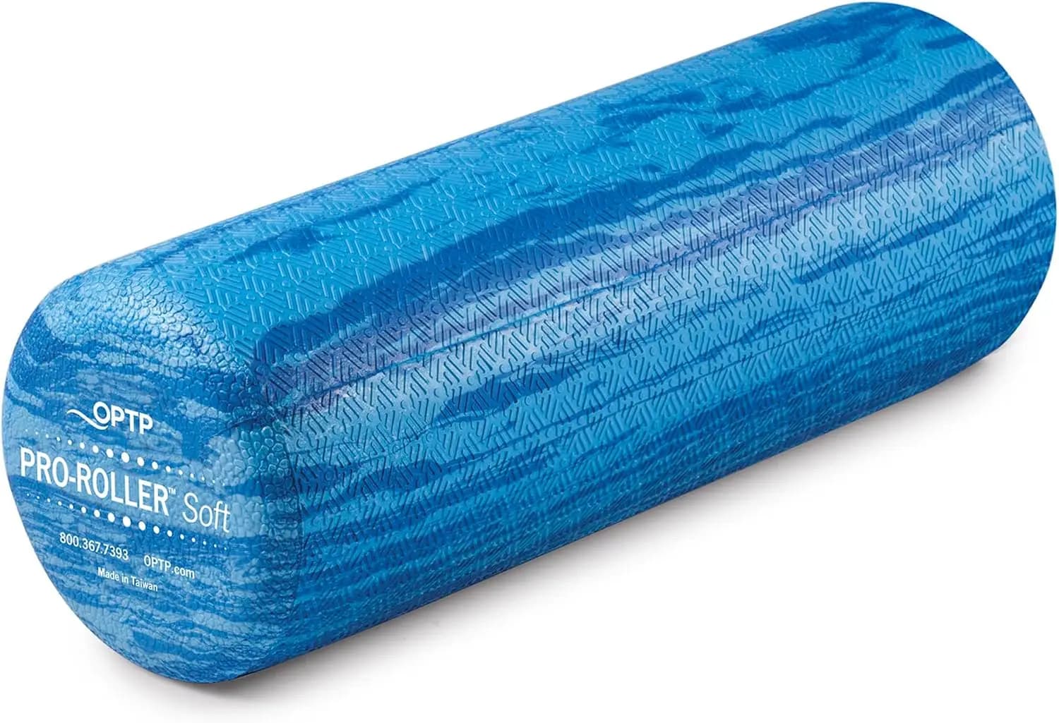 OPTP PRO-Roller Soft Density Foam Roller – Round, Short Blue, 18" X 6"