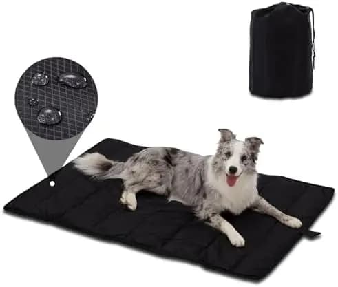 BDEUS Cuccia per Cani Extra Large 51x35 Pollici – Tappetino Rinfrescante Impermeabile, Portatile e Lavabile per Animali Domestici (Nero)