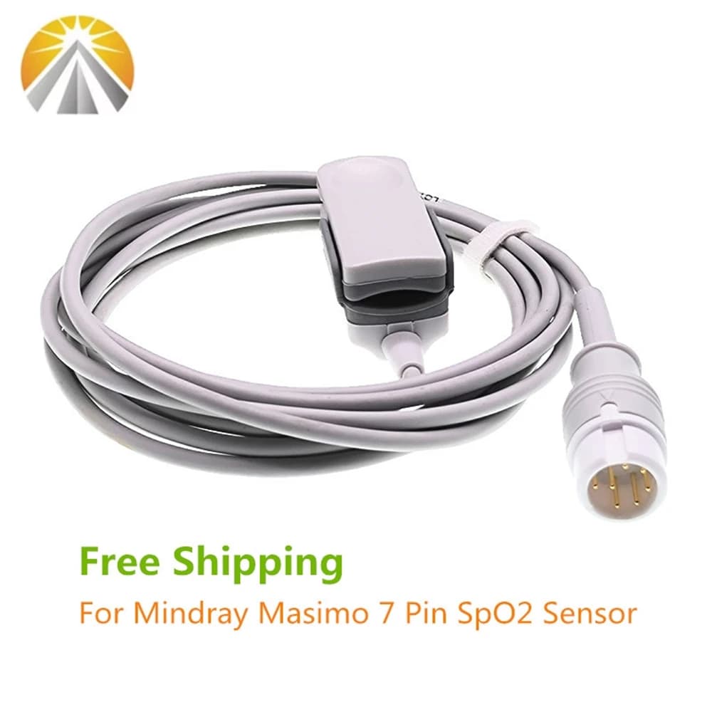 Reusable 7 Pin SPO2 Sensor for Mindray Beneview T5 T6 T8 IMEC IPM Series Beneheart Pulse Oximeter Heart Rate Probe MA-SI-MO Tech