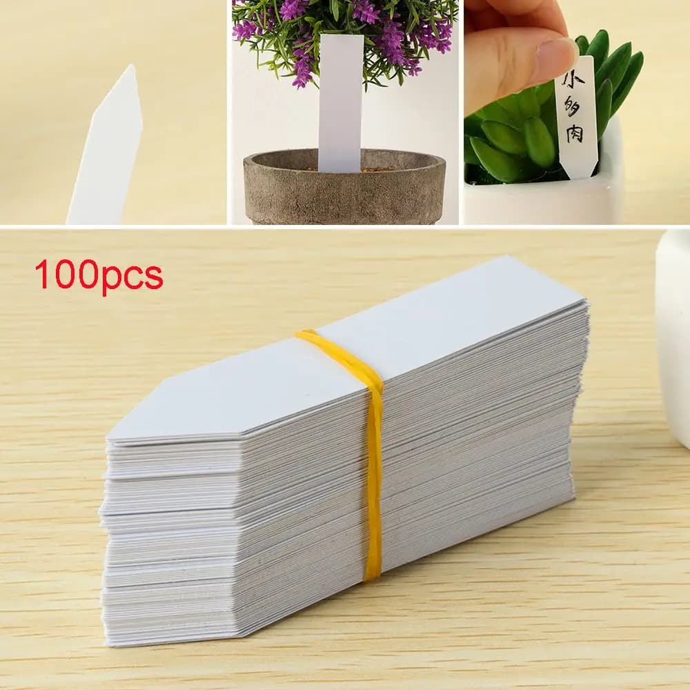 100 pezzi Mini etichetta di semi di piante in plastica pennarello per vasi da giardino per vivaio tag strumento