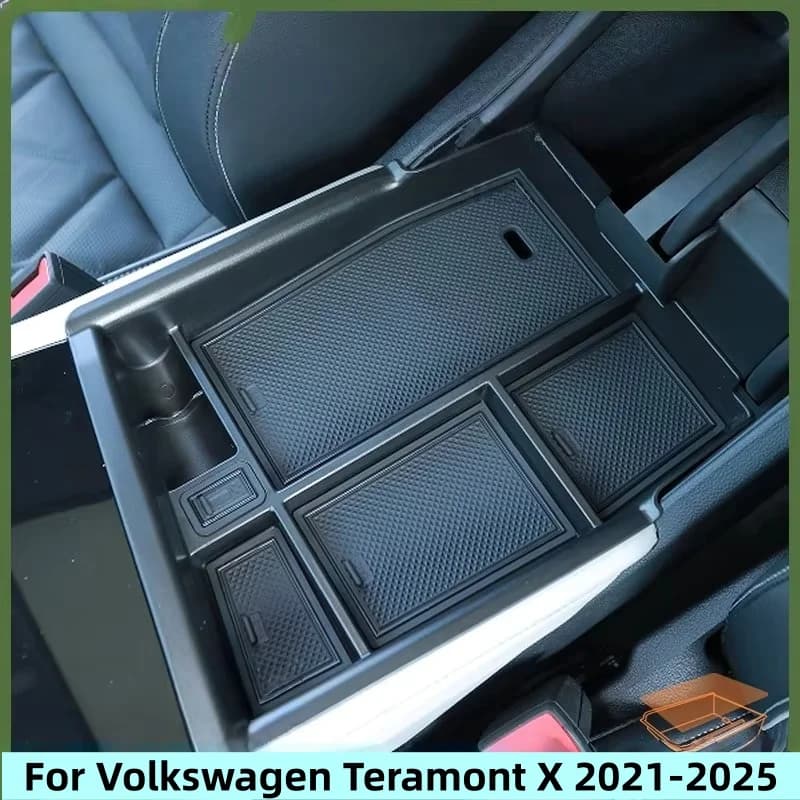 Per Volkswagen Teramont X 2021-2025 Scatola di immagazzinaggio del bracciolo Console centrale Scatola di immagazzinaggio del strato inferiore Organizzatore Riordino Accessori