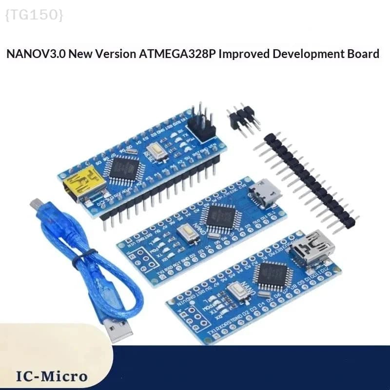【TG150】Mini / Type-C / Micro USB Nano 3.0 With The Bootloader Compatible Nano Controller For CH340 USB Driver 16Mhz ATMEGA328P