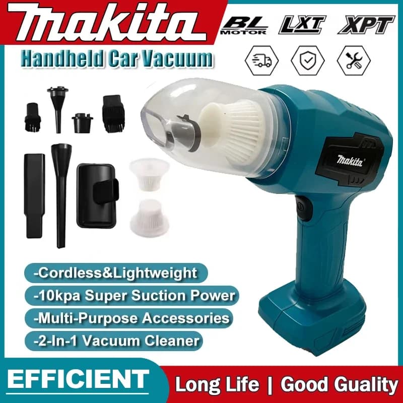 Makita Cordless Mini Car Vacuum Cleaner Multifunction Dust Collect Handheld Rechargeable Power Tools 18V Battery