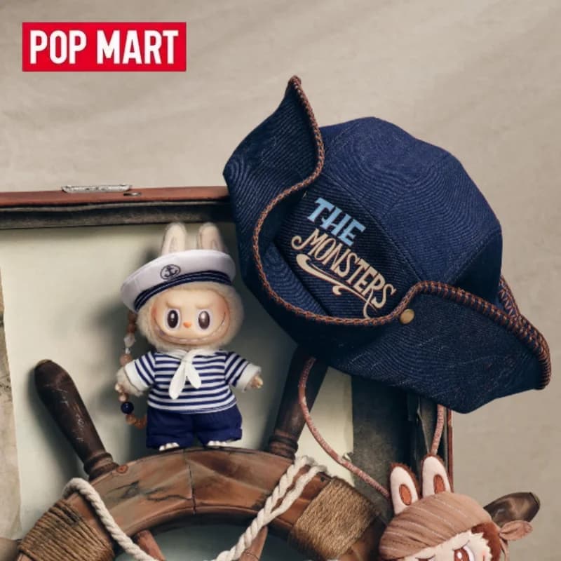 POP MART LABUBU The Monsters Serie Devliegende Sailor LABUBU Bambola di Peluche Blind Box Giocattolo Anime Action Figure Scatola Misteriosa a Sorpresa
