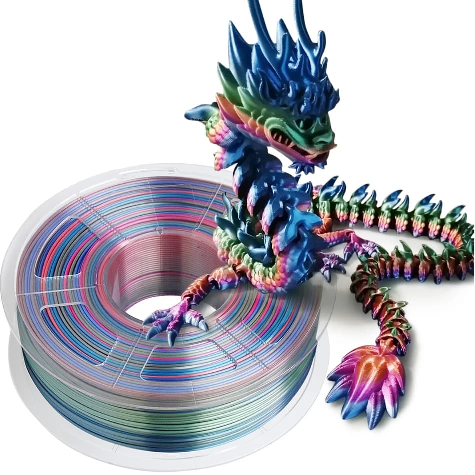 3D Printer Filament Rainbow PLA Foamed 1kg Silk PLA 1.75mm Sublimation World Forest Candy Macaron Filament for 3D Printing