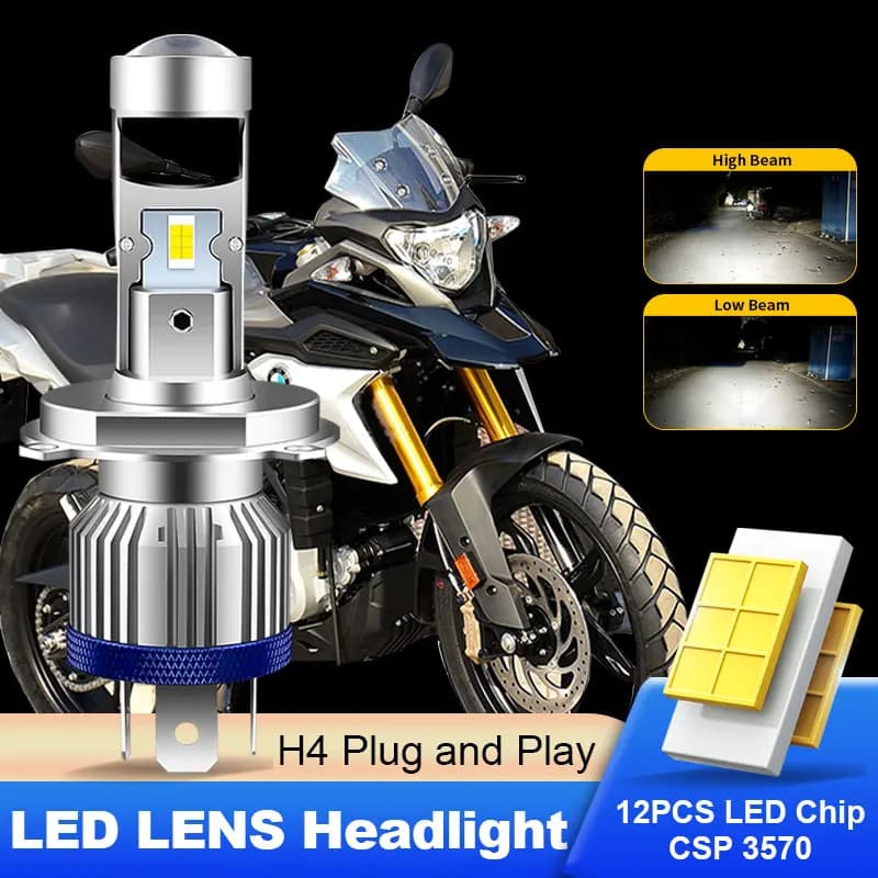 1PCS CANbus Per BMW G310R G310GS H4 HS1 9003 Moto lente A LED Faro Hi/Lo Fascio Lampadina Super Luminoso 6800LM Bianco