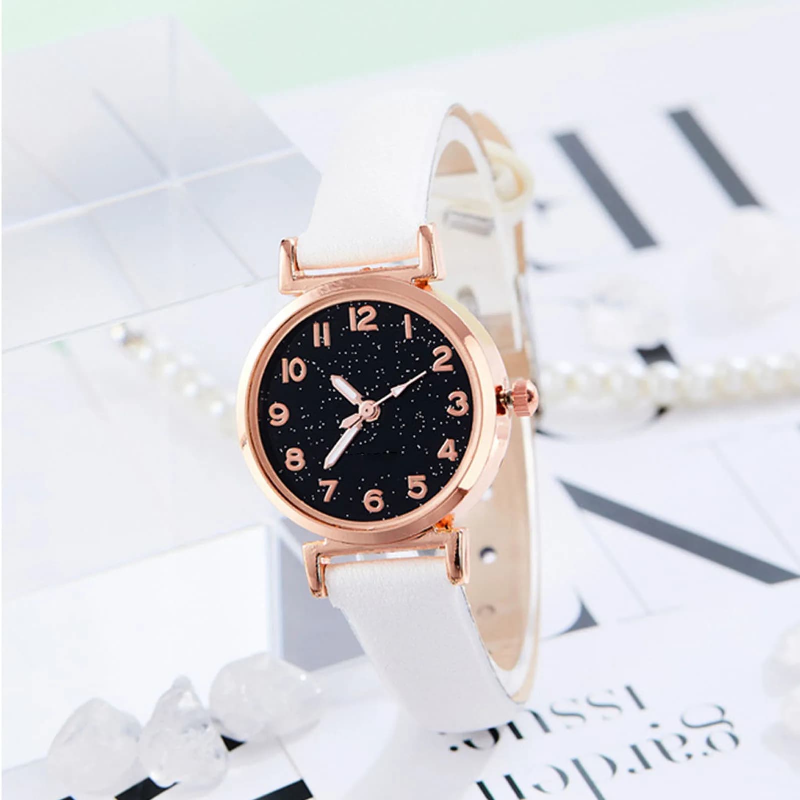 Orologio da donna elegante, orologio analogico a 3 lancette, facile da leggere, semplice, da polso, per regalo di compleanno per la fidanzata