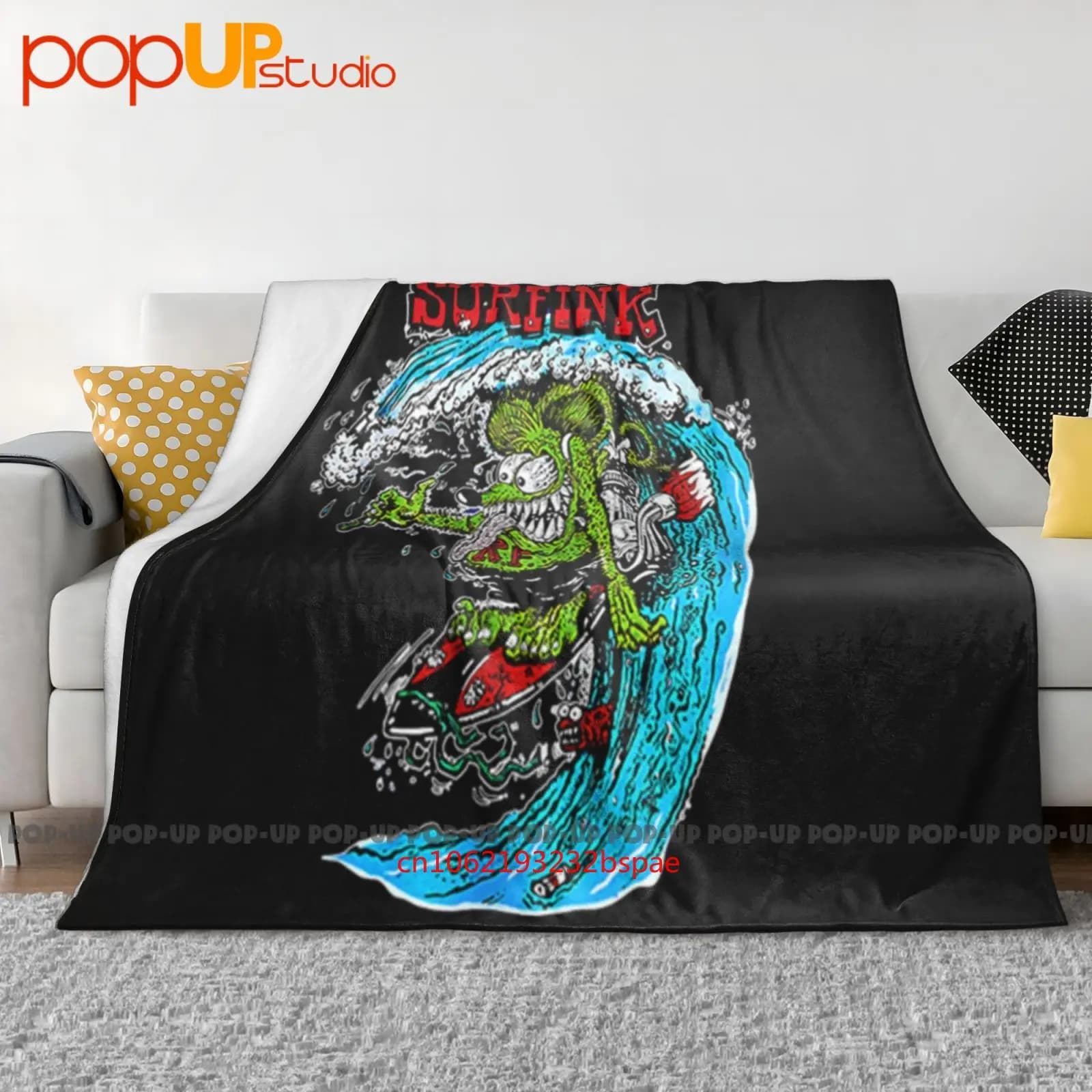 Rat Fink Surfink Rf Ed Big Daddy Coperta ultra morbida trapunta invernale Copridivano Copriletto