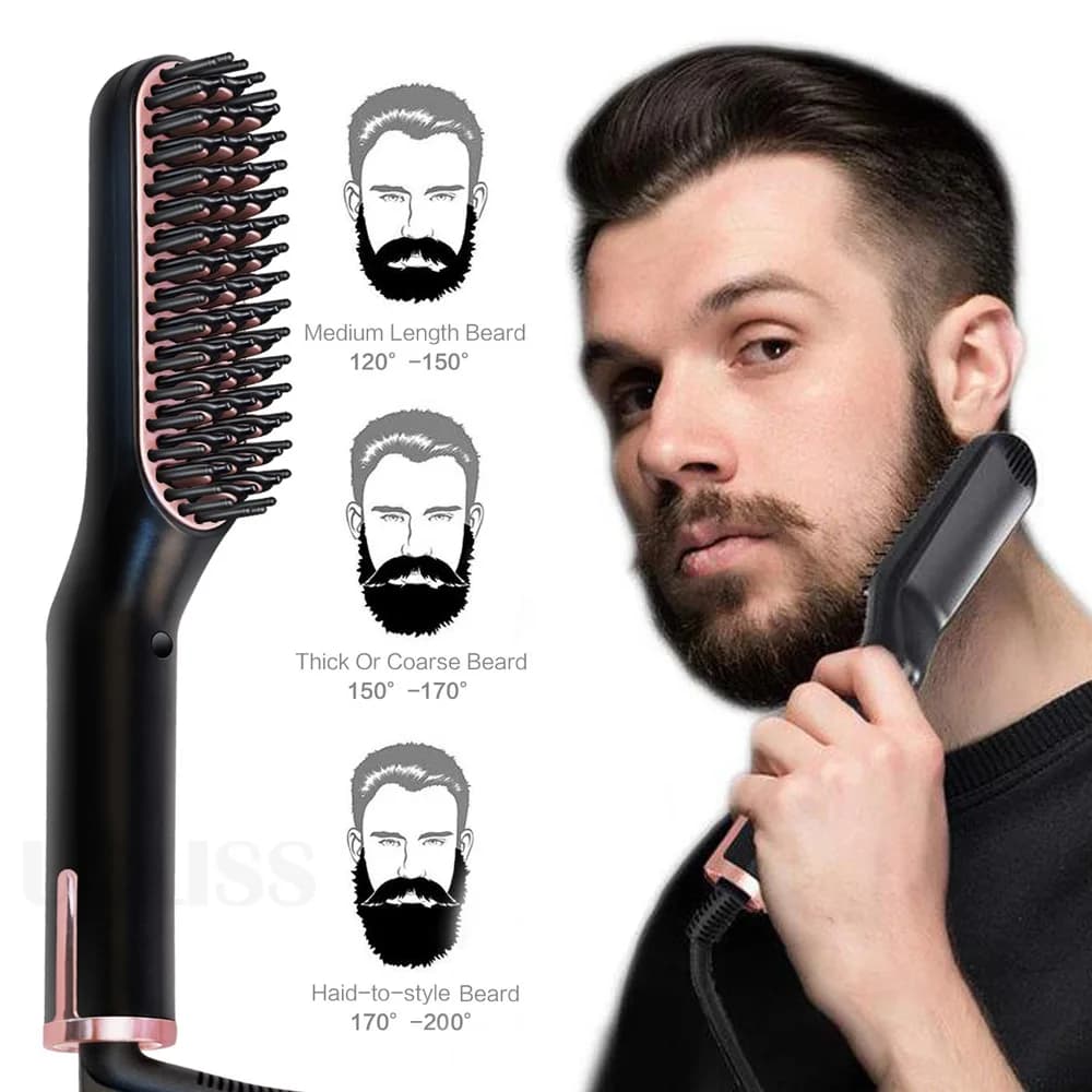 Men's Electric Shaving Plate Brush to Smooth Negative Ion Hair Plate Wet and Dry Quick Styler