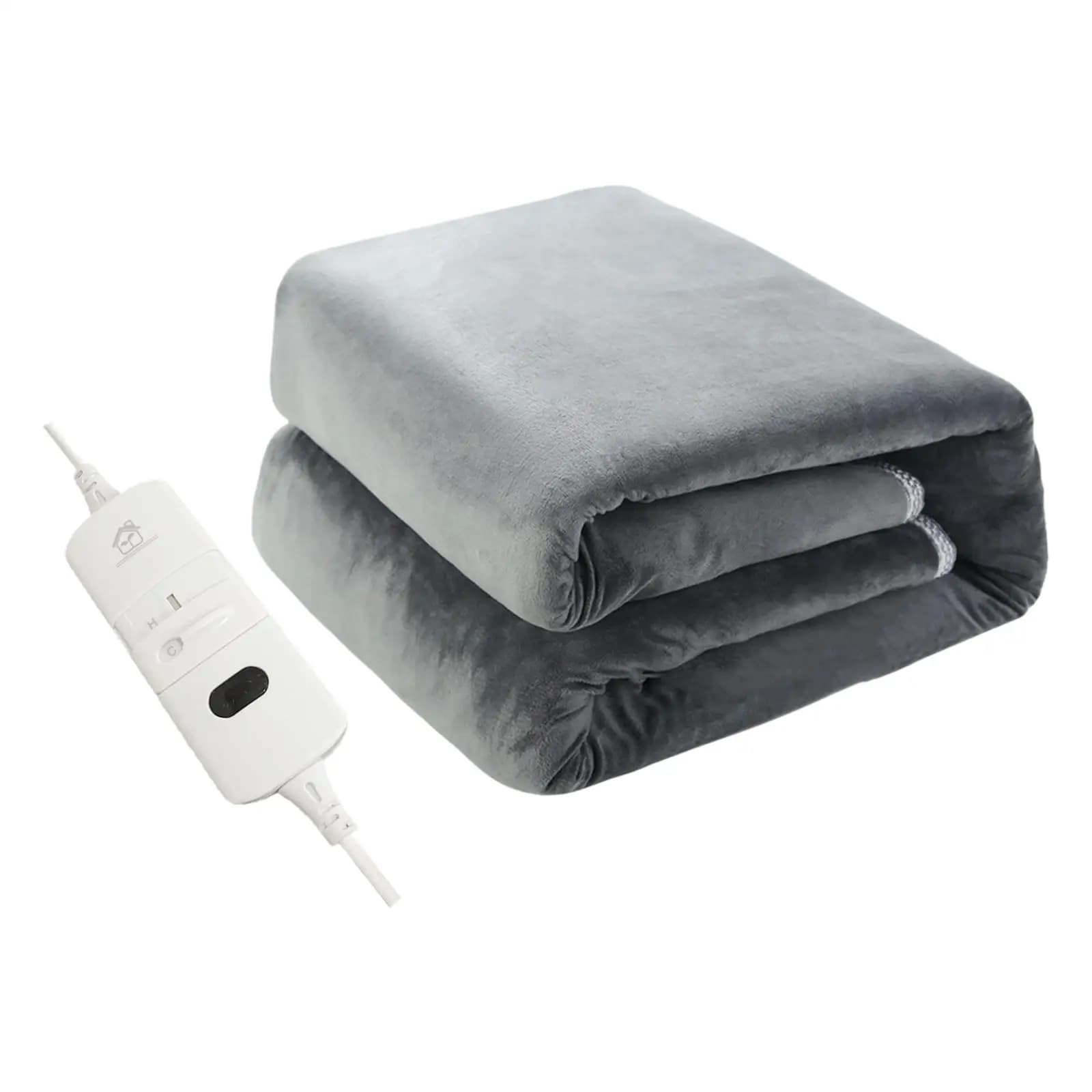 Electric Blanket Adjustable Temperature Setting Fast Heating Flannel US Plug for Home Household Living Room Traveling
