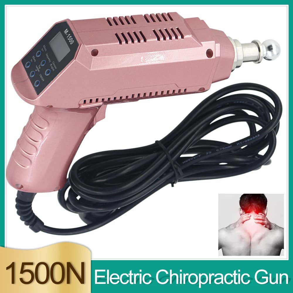 Electric guitar gun 1500N New massage tools 6 heads Correction of the spine 30 levels of force Adjustable cervical massager