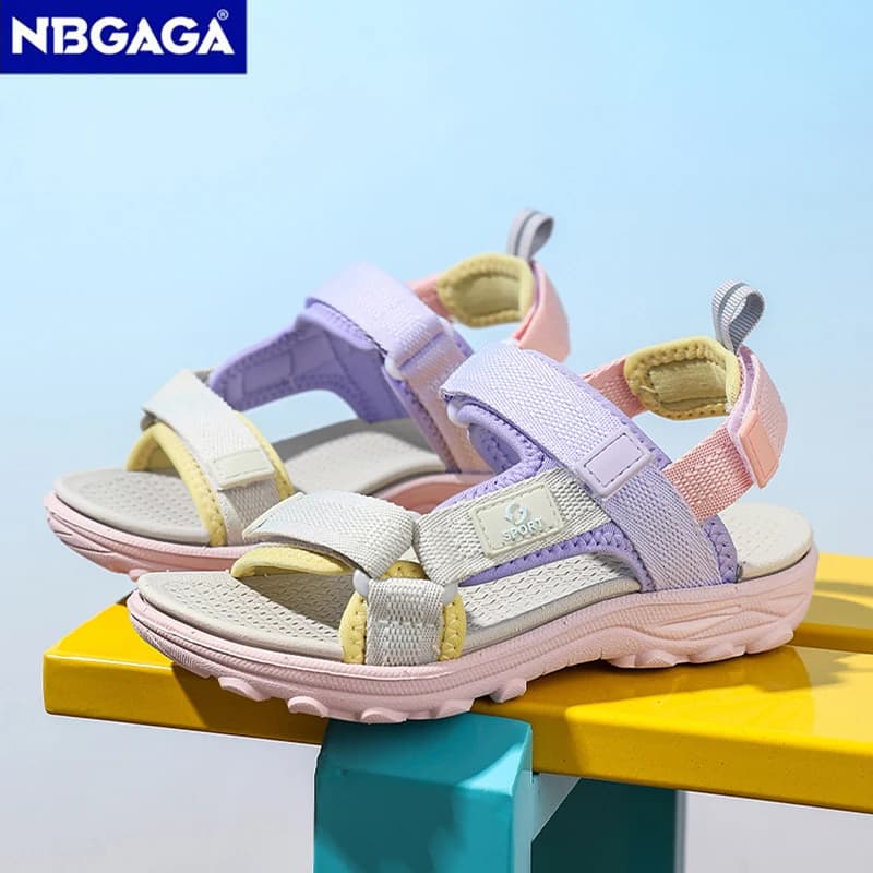 Sandali sportivi estivi per bambini, suola morbida, antiscivolo, scarpe da spiaggia piatte, sandali traspiranti per passeggiate all'aperto, per ragazzi e ragazze