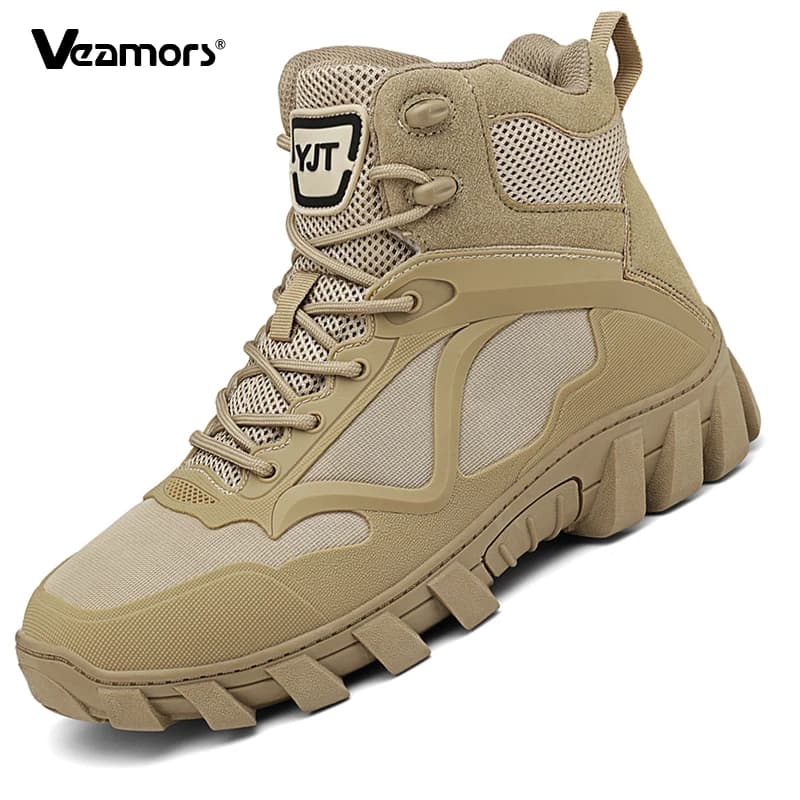 Scarpe da trekking alte alla moda Scarpe da ginnastica da arrampicata all'aperto antiscivolo da uomo Scarpe da trekking resistenti all'usura Stivali tattici traspiranti