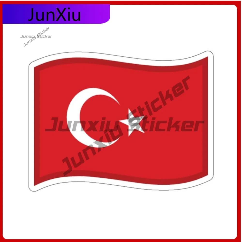 Turkiye Flag Sticker Funny Turkish Flag Stickers Decoration Waterproof Decal Accessories For Car Laptop Trolley Case Motorcycle