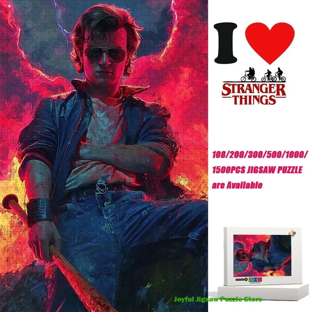 Puzzle di Stranger Things con il Personaggio Steve Harrington, Gioco Educativo Antistress, Regalo Perfetto, Decorazione per la Casa