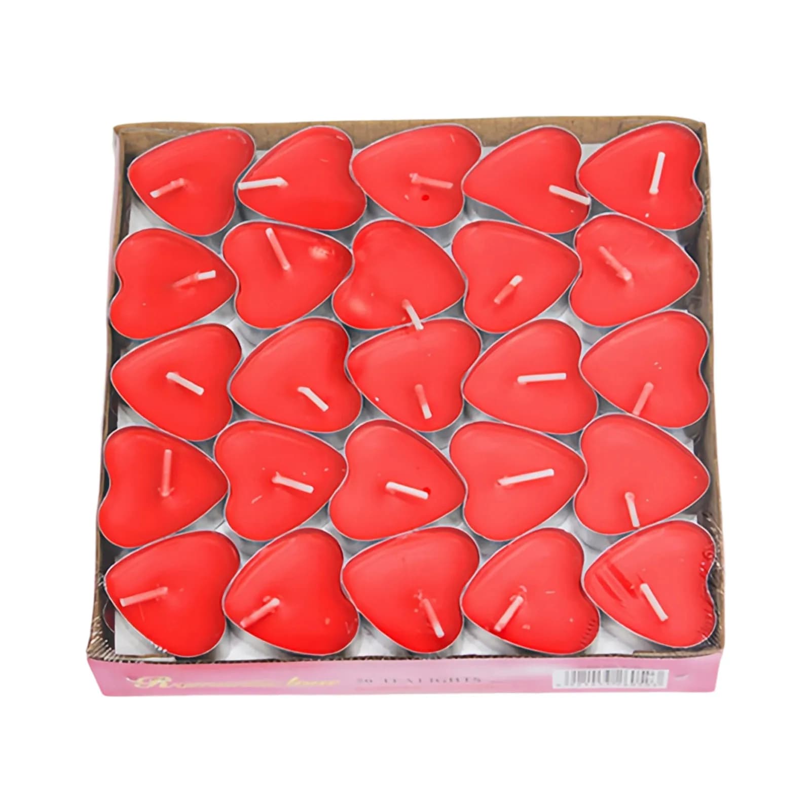 50 candele a forma di cuore: tempo di combustione di lunga durata, perfette per i set di candele per decorazioni di compleanno, matrimoni, San Valentino