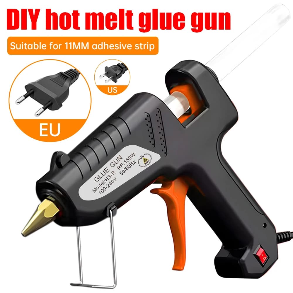150W Industrial Grade Hot Melt Glue Gun Fast Heating For DIY Craft Jewelry Making Home Handicraft Projects 11mm Glue Gun