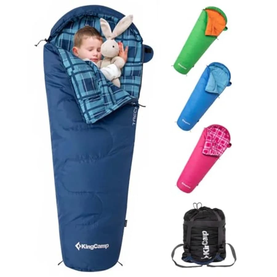 45 ° Sacco a Pelo F Lightweight, Waterproof and Compact in Flannel, for Cold and Hot climates, Essential accessory for Young people