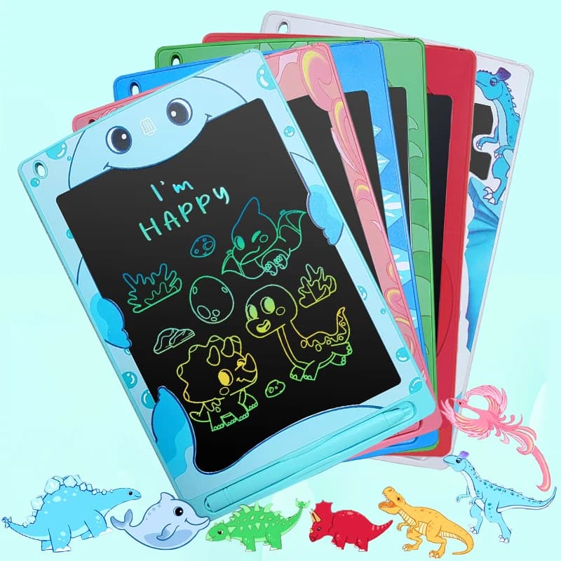 Tavoletta da disegno LCD da 8,5 pollici per cartoni animati Tavoletta per scrittura elettronica Doodle Board Giocattoli educativi Montessori per bambini Compleanno Regalo di Natale